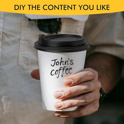 RACETOP Coffee Cups with Lids 12 oz, 100 Pack Disposable To Go Cups | Thickened - Image 6
