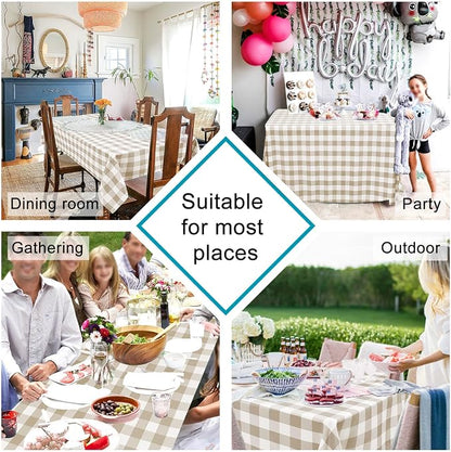 Checkered Tablecloth Rectangle 60 x 102 Inch - Image 5