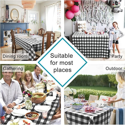 Checkered Tablecloth Rectangle, 52 x 70 Inch - Image 2