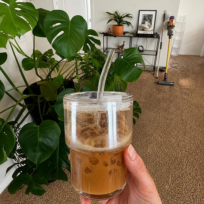 13oz Iced Coffee Cup, Glass Tumbler - Image 9