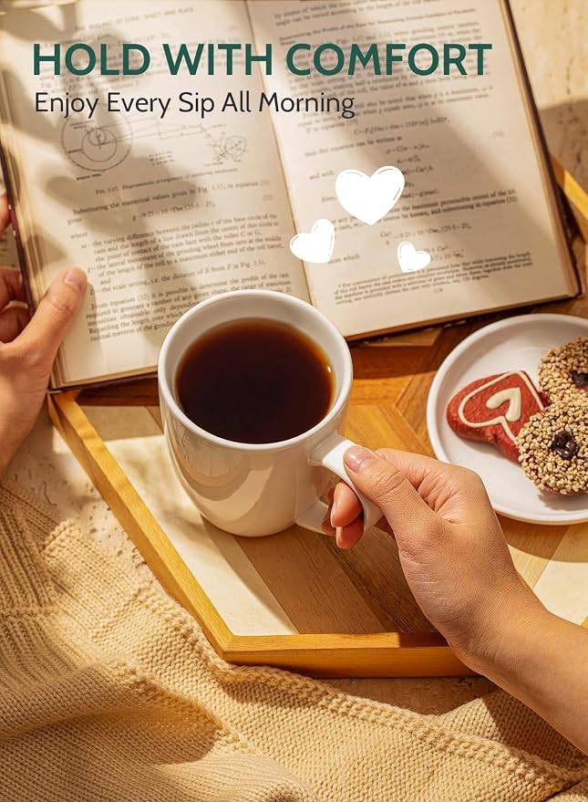Sweese Porcelain White Coffee Mugs - Image 3