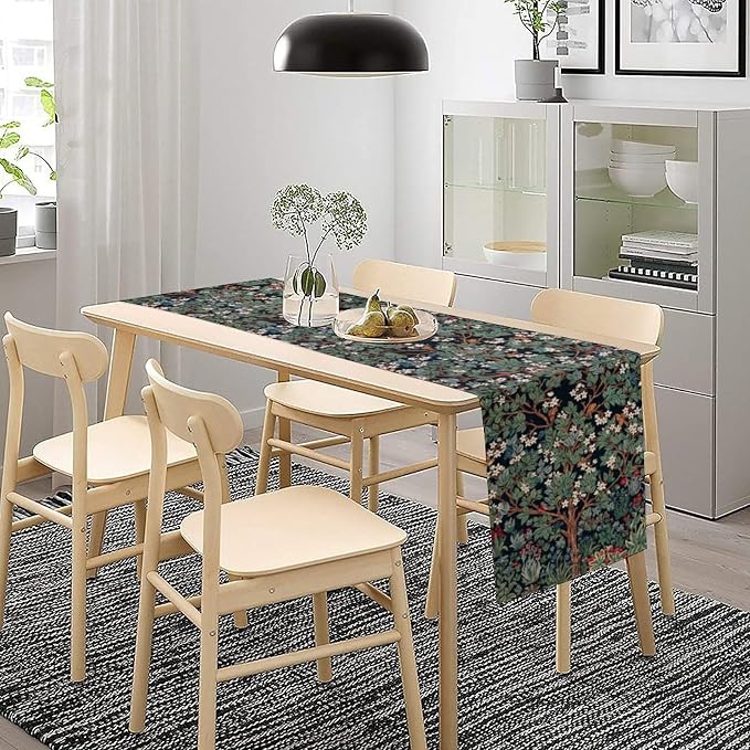 William Morris Tree of Life Table Runner Vintage Flowers Table Runner - Image 3
