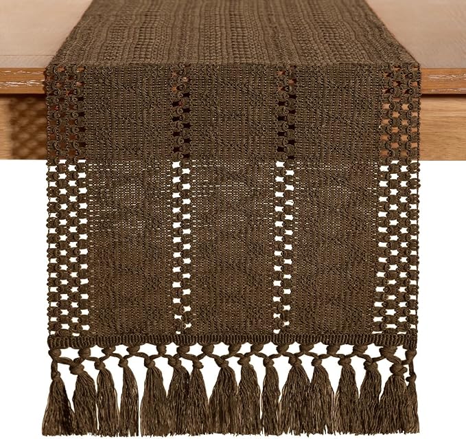 Boho Table Runner Summer Farmhouse Rustic Dining Dresser Scarf Home Decor | - Image 5