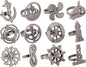 ALPHA Living HOME Elegant Napkin Rings Set of 12 - Crafted Lightweight with Antique Finish, Ideal Décor for Weddings, Family Gatherings, Formal Dinners, Banquets & Everyday Dining (Silver)