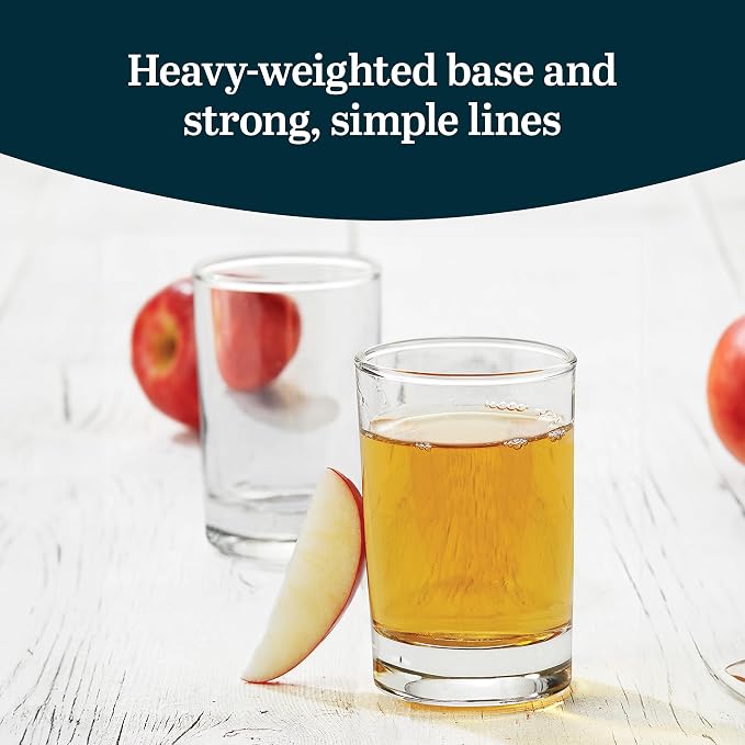 Libbey Fruit Juice Glasses, Heavy Base Glass Drinking Glasses Set of 8 - Image 4