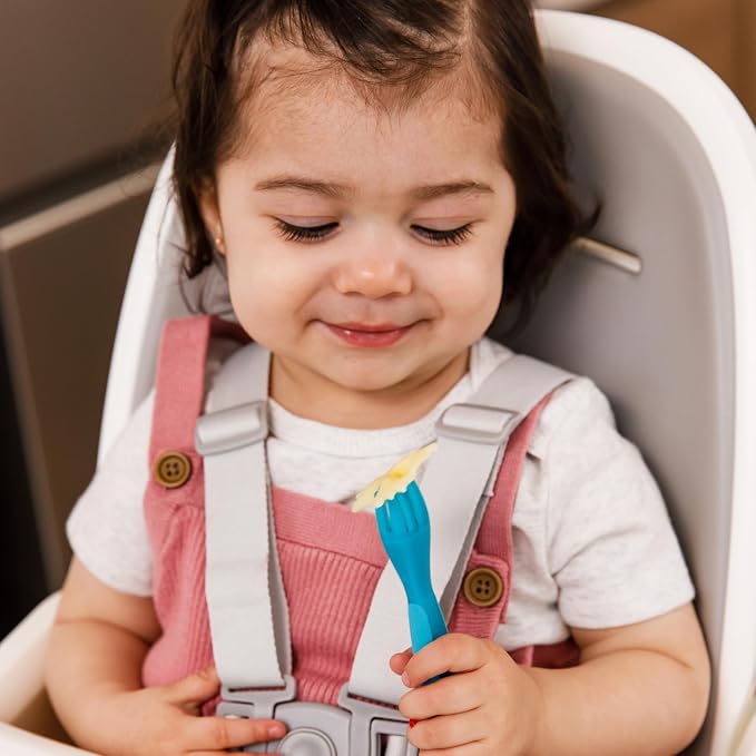 NUK Pretensil Dipper Spoon & Fork Set, Baby & Toddler Self-Feeding Utensils - Image 5