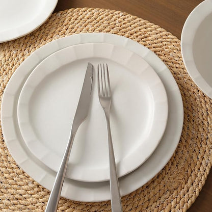 Stone Lain Oasis Stoneware 24 Piece Dinnerware Set, Home Kitchen Dish Set - Image 8