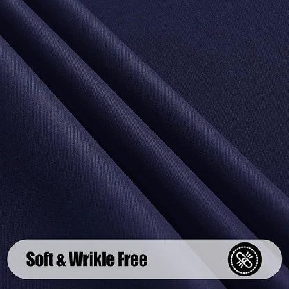 Smiry Rectangle Table Cloth, Waterproof Anti-Scratch Polyester Tablecloth, Decorative Washable Fabric Table Cover for Dining, Buffet, Parties and Outdoor, 60x120, Navy