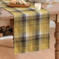Artoid Mode Yellow Brown Farmhouse Plaid Spring Table Runner, Winter Rustic by ArtoidMode