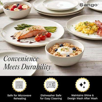 Sango 12-Piece Lightweight Porcelain Dinnerware Set - Image 6