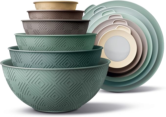 COOK WITH COLOR Mixing Bowls with Lids by CookwithColor