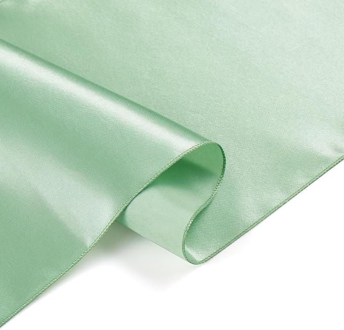 Sage Green Satin Table Runner, 12x108 Inches, 2 Pack | Premium Satin, Smooth - Image 6