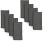 D'Moksha Homes Charcoal Grey Linen Napkins 18 x 18 Inch - 100% Pure Linen Cloth Washable Dinner Napkins Set of 8 for Spring, Easter