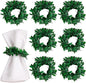wonlex Handmade Leaf Wreath Napkin Rings Set of 8, Farmhouse Leaf Napkin Ring by wonlex