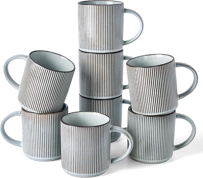 famiware Coffee Mug Set for 8, Star 16 oz Catering Mugs Cup Set by Famiware