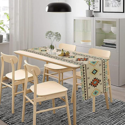 Aztec Southwest Table Runner, Ethnic Style Design Geometric Table Runners - Image 3