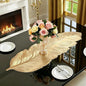 FAVE Gold Small Table Runner 36 Inch Dresser Vinyl Runner | Heat Resistant by FAVE