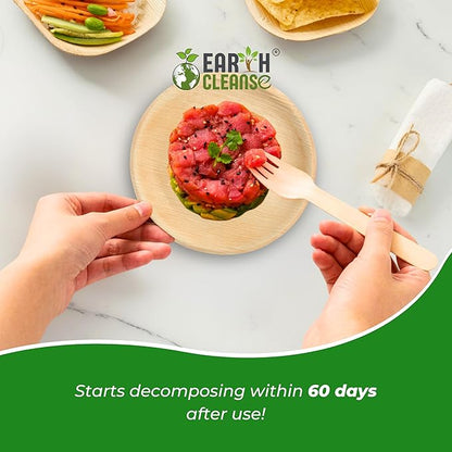 The Palm Dinnerware – Palm Plates 8 Inch Round (25 Pack) | Compostable & Biodegradable | Like Bamboo Disposable Plates | Oven & Microwave Safe | Eco-Friendly Party Dinnerware