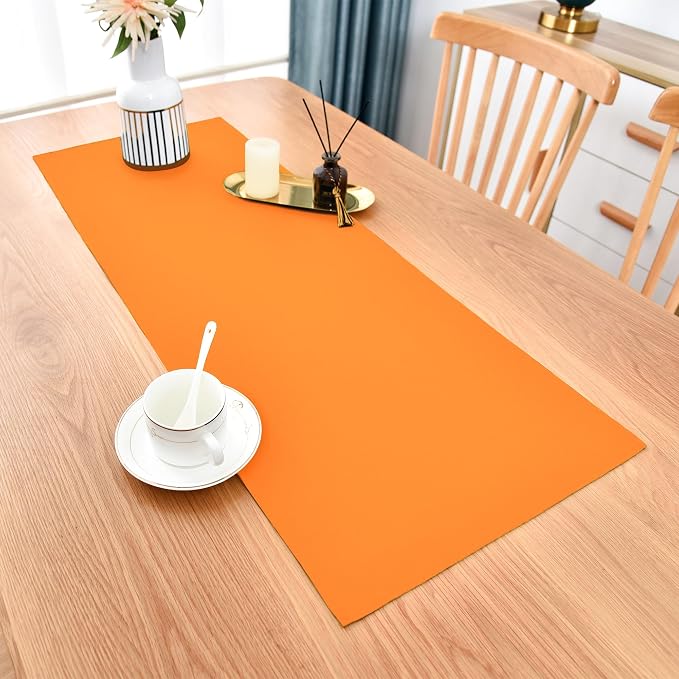 Farmhouse Orange Table Runner Small Short Table Runners 36 Inches Coffee Table - Image 2