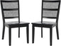 SAFAVIEH Home Collection Toril Coastal Black Dining Chair Set of 2