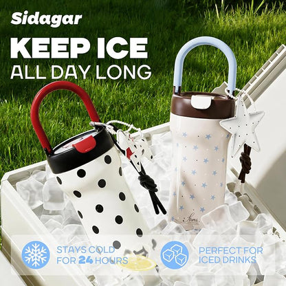 24 oz Insulated Tumbler Ceramic Stainless Steel Water Bottle, Leak Proof - Image 5