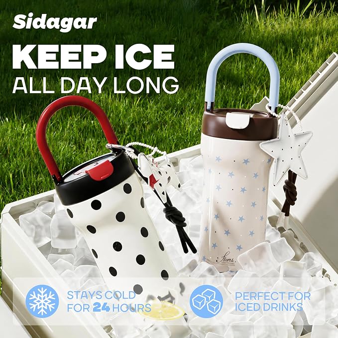 24 oz Insulated Tumbler Ceramic Stainless Steel Water Bottle, Leak Proof - Image 5