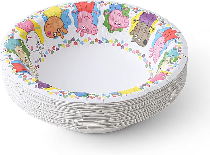 Glad for Kids Peppa Pig Disposable Paper Bowls, 12 Oz, for soups, and snacks - Image 4