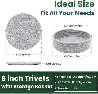 8 Inch Trivets for Hot Dishes, Hot Pots and Pans, Thick Heat Resistant - Image 2