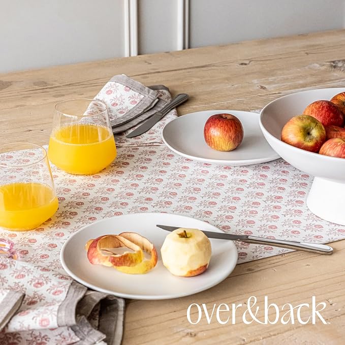 Over&Back 18x90 Hand-Blocked Printed Cotton Table Runner - Image 7