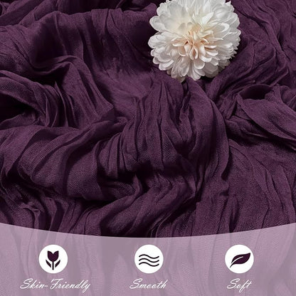 15 Pack Dark Purple Cheesecloth Table Runner 17 x 108 inch Cheese Cloth Table - Image 5