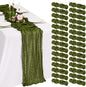 30 Pack Cheesecloth Table Runner 10FT Olive Green Table Runner Boho Gauze by Showgeous