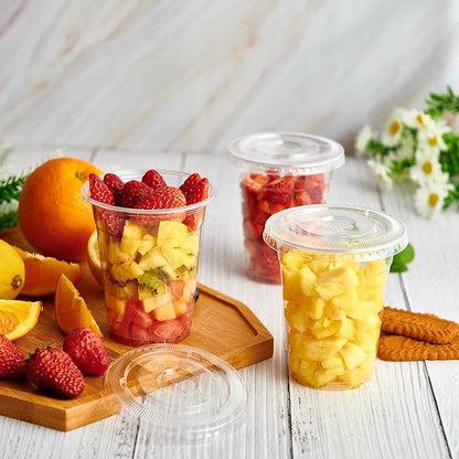 Lilymicky 100 Sets 12 oz Clear Plastic Cups - Image 4