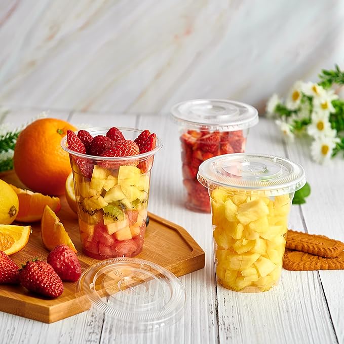 Lilymicky 90 Sets 16 oz Clear Plastic Cups - Image 6