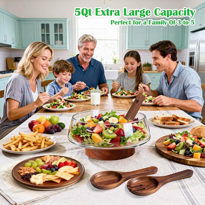 Extra Large Glass Salad Bowl - Image 2