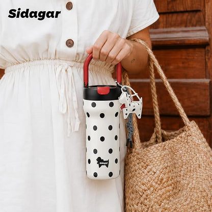 24 oz Insulated Tumbler Ceramic Stainless Steel Water Bottle, Leak Proof - Image 6