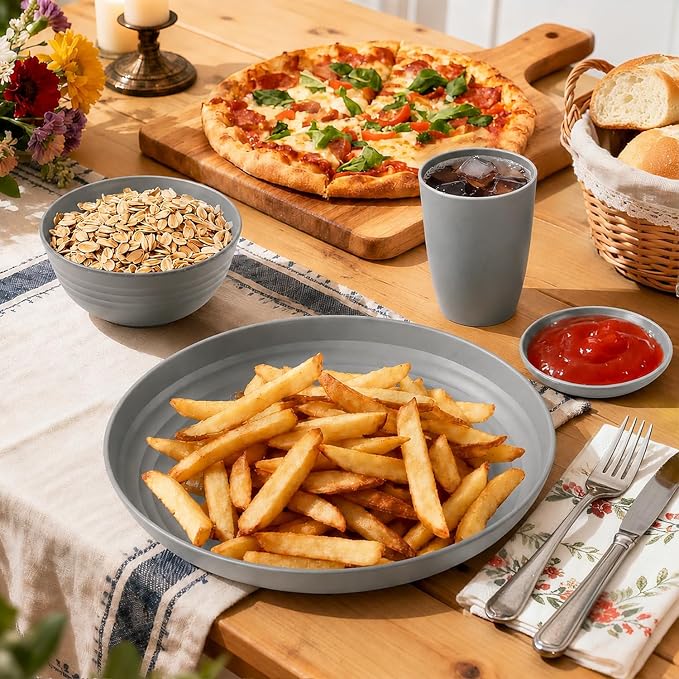 Kids Wheat Straw Dinnerware Sets - Image 7
