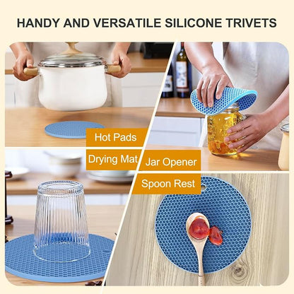 4 PCS Heat Resistant Silicone Trivet Mat - Image 3