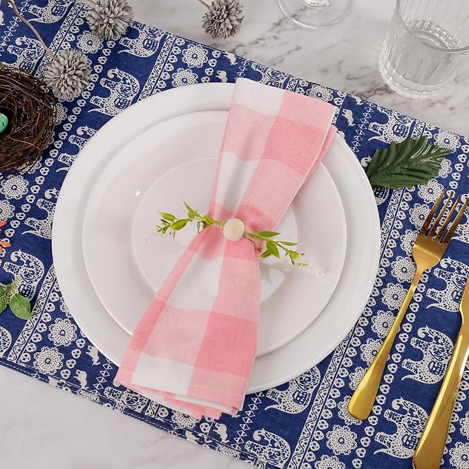 Handmade Farmhouse Napkin Rings Set of 8, Eucalyptus Napkin Rings - Image 5