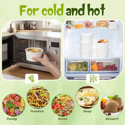 Fulmoon 100 Pack Paper Soup Containers - Image 4