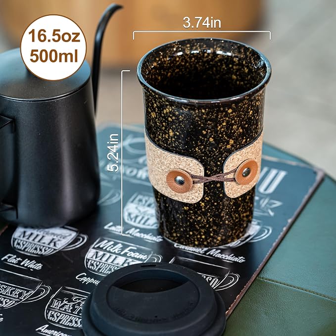 Large Ceramic Travel Coffee Mug - Image 2