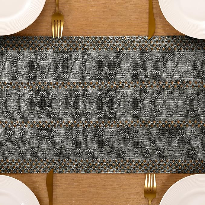 Boho Table Runner Summer Farmhouse Rustic Dining Dresser Scarf Home Decor | - Image 3