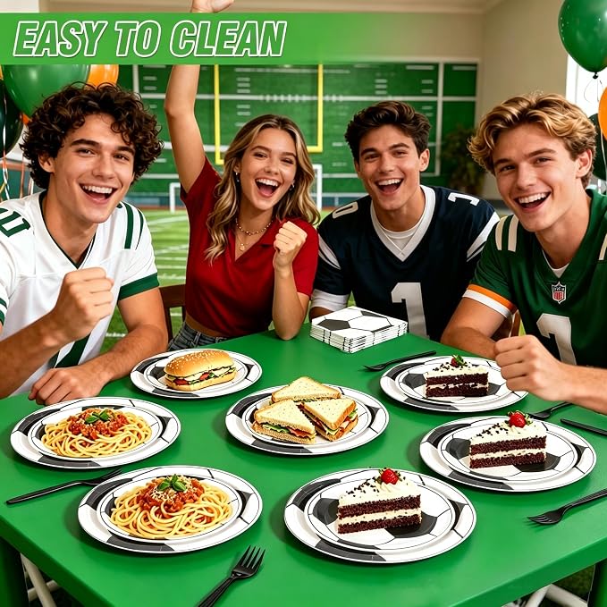 100 Pcs Disposable Soccer Party Tableware Set - Image 5