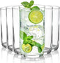 HOMQUEN 14oz Highball Glasses, PET Clear Plastic Water Glasses, Beer Glasses by HOMQUEN
