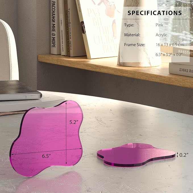 Acrylic Coaster Decorative Plates, Irregular Bar Drink Coaster - Image 5