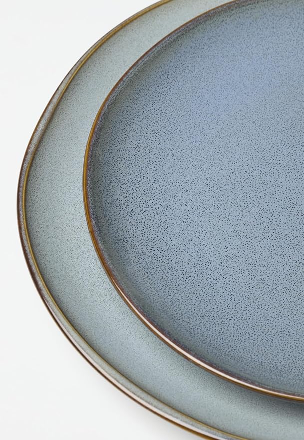 Oneida 897199 Organic Shades 12-Piece Dinnerware Set, Slate Blue - Image 11
