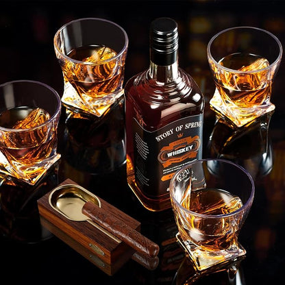 KITNATS Old Fashioned Whiskey Glasses 10 OZ Rocks Glasses Set of 4, Gift Box - Image 4