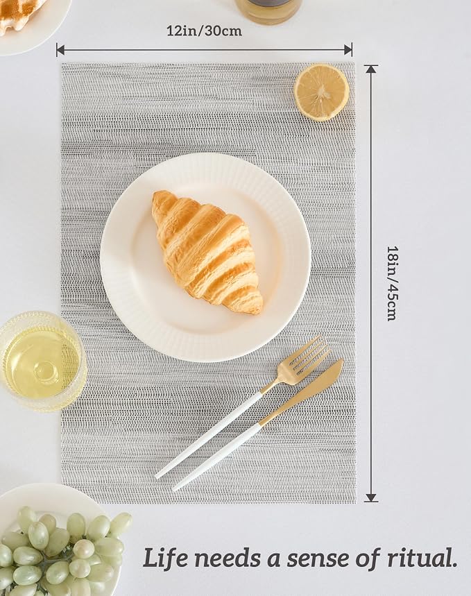 Leetaltree Lightsteel Black Placemats Set of 8 - Image 7