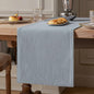 Burlap Style Farmhouse Table Runner, 14x90 Inches Light Dusty Blue | Thick by ZEEMARTONLINE