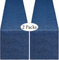 Navy Blue Table Runners 13x108 inches 2 Pieces Burlap 4th of July Runner | by B-COOL
