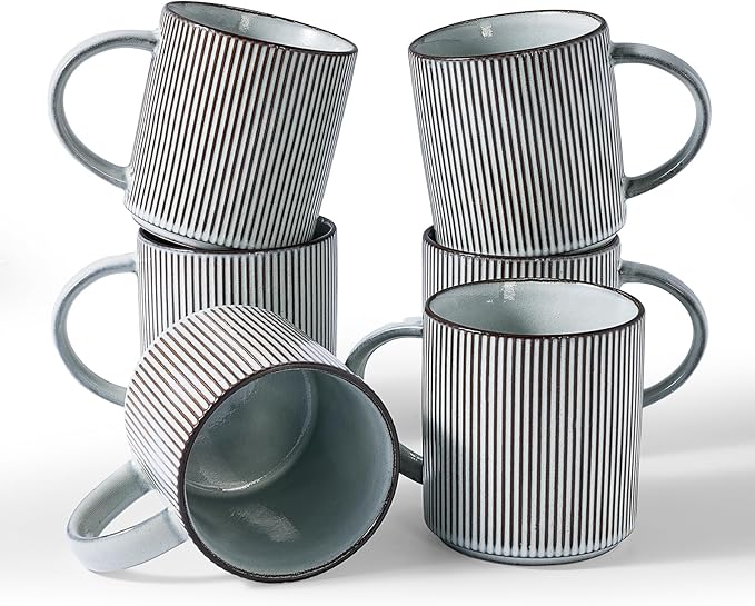famiware Coffee Mug Set for 6, Star 16 oz Catering Mugs Cup Set by Famiware